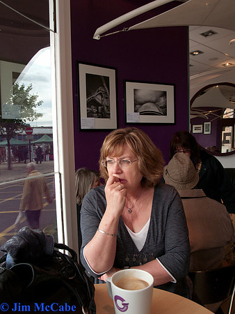 Lesley in Cafe