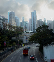 Hong Kong - Victoria peak in Smog