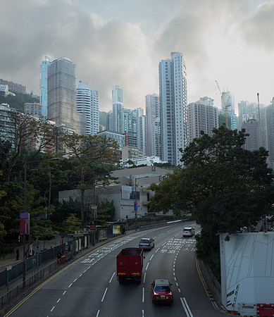 Hong Kong - Victoria peak in Smog
